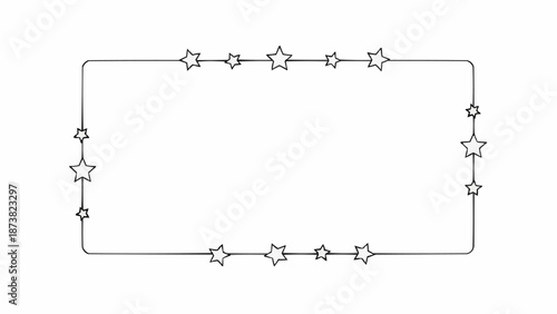 Simple Star Border Frame Design.