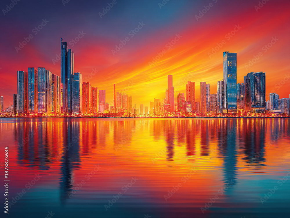 Obraz premium Ho Chi Minh City Vietnam skyline