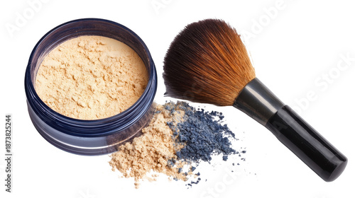 Wallpaper Mural Cosmetic powder with brush for makeup application. Torontodigital.ca