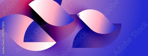 Abstract ribbons, flowing shapes, vibrant colors. Gradient hues create dynamic visual impact. Modern design, smooth transitions.