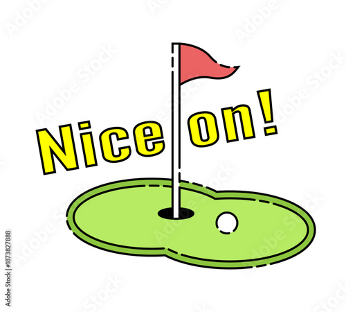 ナイスオン おしゃれなゴルフのニアピンイラスト