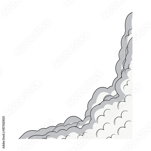 Stylized Cloud Corner Border