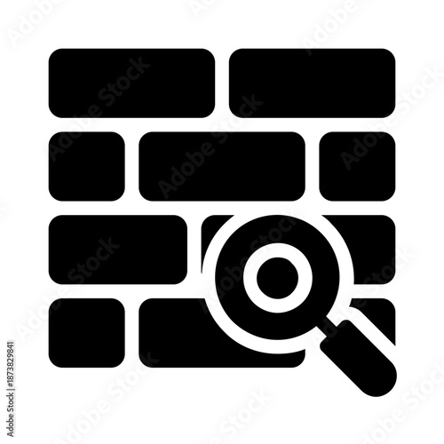 Search brick wall, symbolizing research, investigation, problemsolving. Suitable for concept of searching, detective work.
