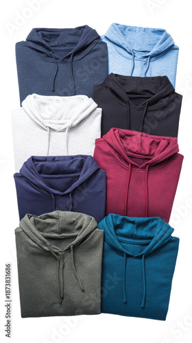 Wallpaper Mural Colorful hoodies stacked in a creative arrangement. Torontodigital.ca