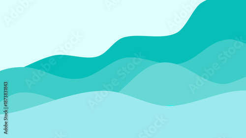 abstract turquoise color background with waves