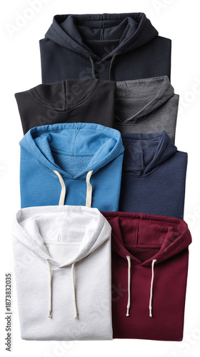 Wallpaper Mural Colorful hoodies stacked for casual wear. Torontodigital.ca