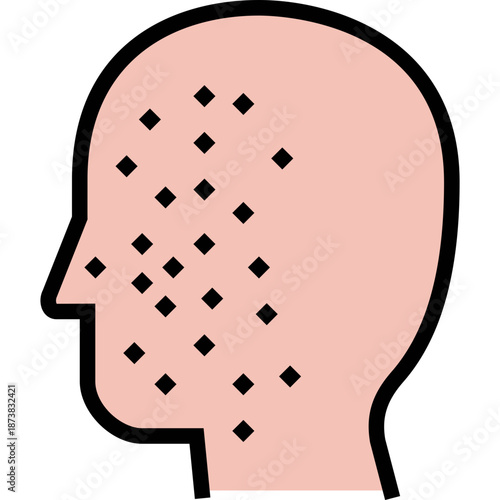 Head with skin rash icon