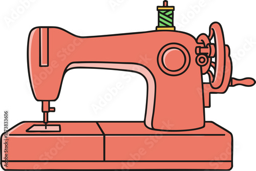 sewing machine isolated on white