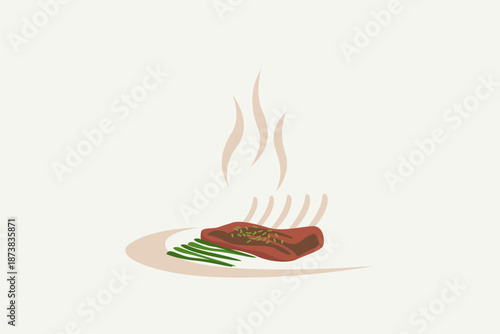 roasted ribs with asparagus logo