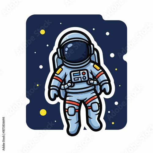 Astronaut in space with stars