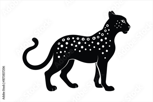 black silhouette of a tiger