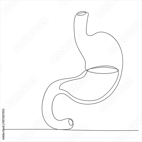 Continuous line lightning bolt symbol minimal electric power vector