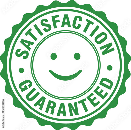 Satisfaction Guaranteed Seal with Smiley Icon