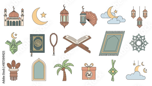 Islamic Symbols and Icons Collection Illustration 4.