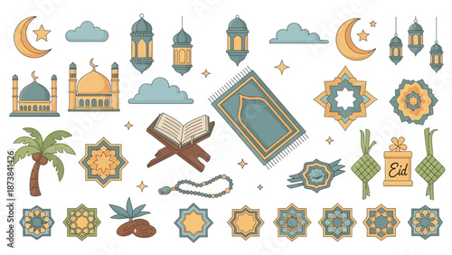 Islamic Symbols and Icons Collection Illustration 5.