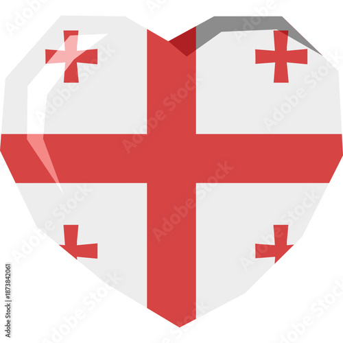 Heart shape with Georgian flag