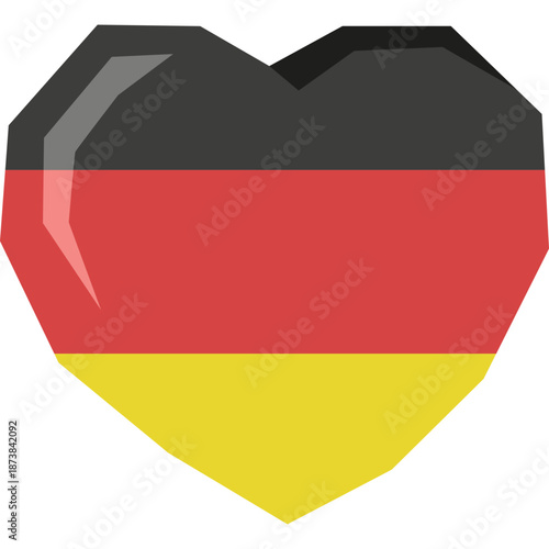 Heart shape with German flag colors