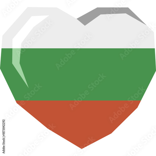 Heart with Bulgarian Flag Colors