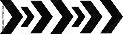 Bold geometric arrow shapes arranged in a repeating directional pattern, perfect for navigation, motion, and modern graphic vector design