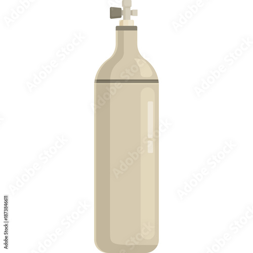 Illustration of a beige gas cylinder
