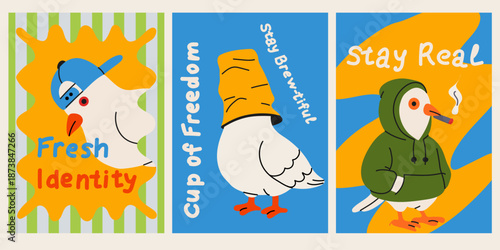 Quirky Birds Promoting Freedom and Realness