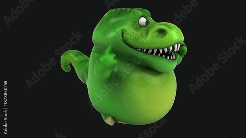 Fun 3D cartoon dino (with alpha channel)