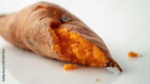 Roasted sweet potato with visible flesh