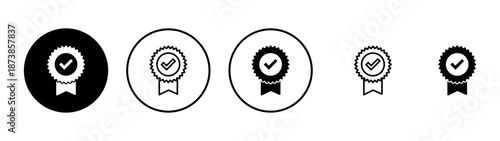 Approved icon vector. Certified Medal Icon