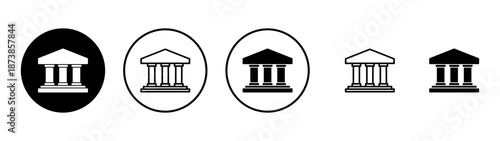Bank icon vector. Bank sign and symbol, museum, university