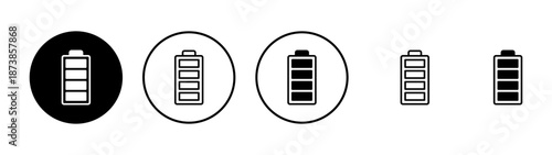 Battery icon vector. battery Charging sign. battery charge level