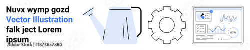 Automation, growth strategy, gardening, data analysis, technology, workflow optimization. A watering can, gear icon and data-centric dashboard. Automation and growth strategy concepts