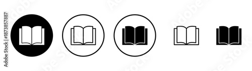 Book icon vector. open book sign and symbol. ebook icon