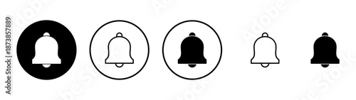 Bell icon vector. Notification sign and symbol for web site design