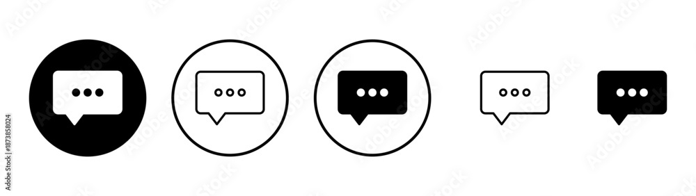 Naklejka premium Chat icon vector. speech bubble sign and symbol. comment icon. message