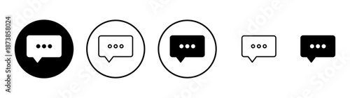 Chat icon vector. speech bubble sign and symbol. comment icon. message