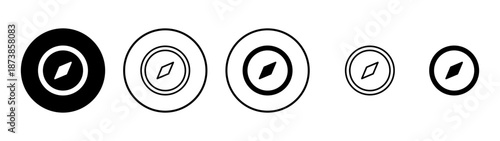 Compass icon vector. arrow compass icon sign and symbol