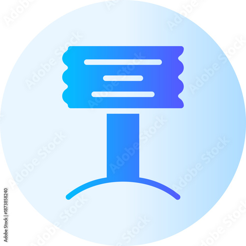 direction sign gradient icon