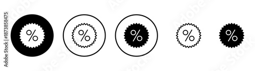 Discount icon vector. Discount tag sign and symbol