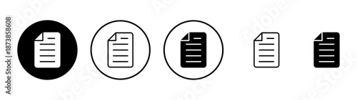 Document icon vector. Paper sign and symbol. File Icon
