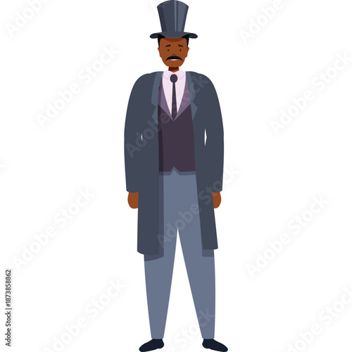 Man in Top Hat and Suit
