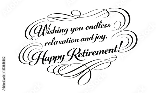 Elegant black script lettering "Cheers to a new chapter of life" for retirement celebration designs and greeting cards.