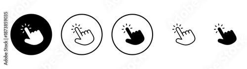 Hand click icon vector. pointer sign and symbol. hand cursor icon