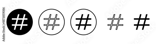 Hashtag icon vector. hashtag sign and symbol