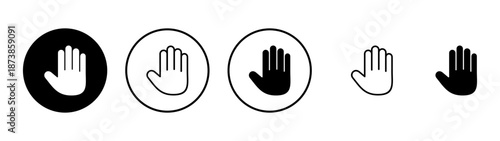 Hand icon vector. hand sign and symbol. palm