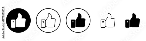 Like icon vector. Thumbs up sign and symbol. Hand like