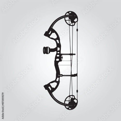 Archery Bow for Hunting Silhouette design Compound Bow vector