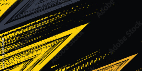Abstract black and yellow background with tire tracks.. vector illustration eps 10