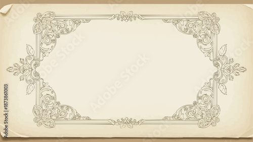 Ornate Vintage Decorative Frame with Floral Motifs.