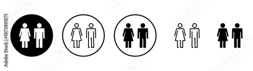 Man and woman icon vector. male and female sign and symbol. Girls and boys