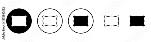 Pillow icon vector. Pillow sign and symbol. Comfortable fluffy pillow